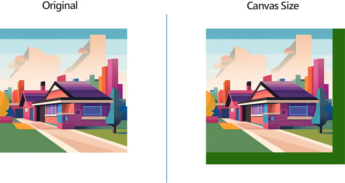 How to resize image canvas using reaConverter